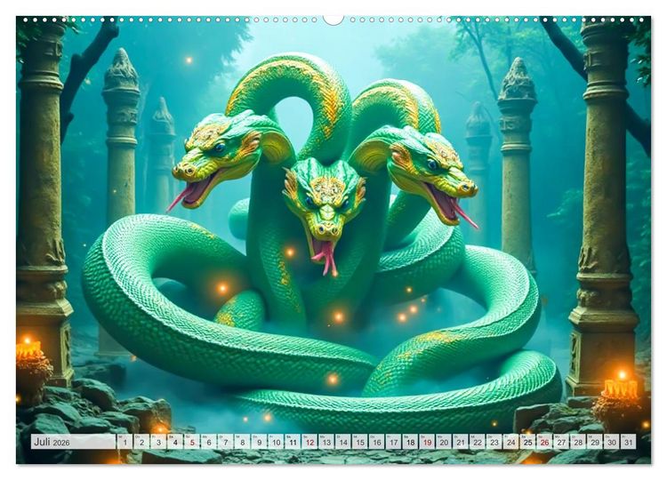 Produktbild: Hinduistische Mythologie - G&ouml;tter, Helden und Monster (Wandkalender 2026 DIN A2 quer), CALVENDO Monatskalender