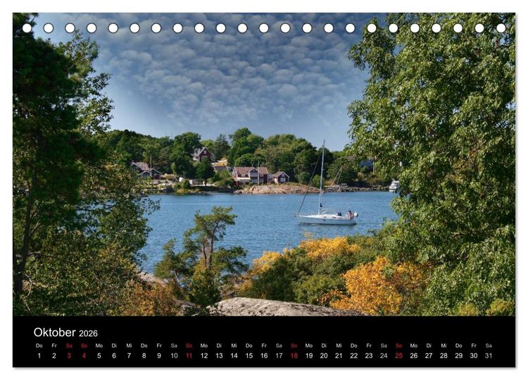 Produktbild: S&uuml;dschwedens Sch&auml;renk&uuml;ste (Tischkalender 2026 DIN A5 quer), CALVENDO Monatskalender