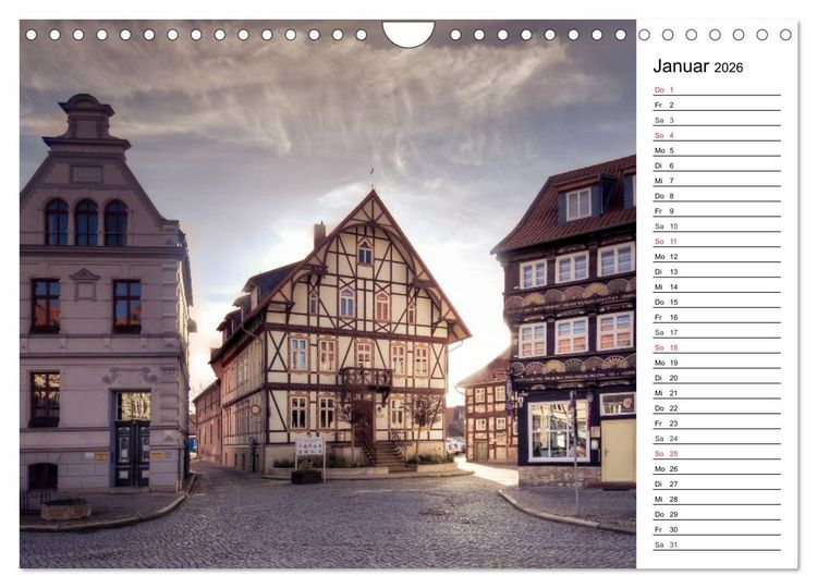 Produktbild: Fachwerkh&auml;user im Harz (Wandkalender 2026 DIN A4 quer), CALVENDO Monatskalender