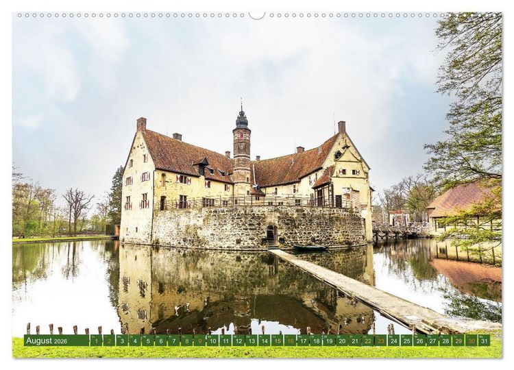 Produktbild: D&uuml;lmen - Wildpferde, Burgen und Schl&ouml;sser (hochwertiger Premium Wandkalender 2026 DIN A2 quer), Kunstdruck in Hochglanz