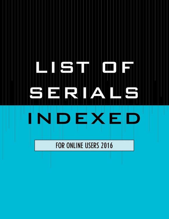 Produktbild: List of Serials Indexed for Online Users 2016