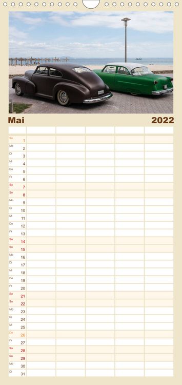 Produktbild: Classic Autos - Familienplaner hoch (Wandkalender 2022 , 21 cm x 45 cm, hoch)