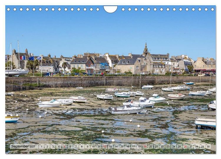 Produktbild: Bretagne - Felsenk&uuml;ste, Sandstr&auml;nde und viel zu sehen (Wandkalender 2027 DIN A4 quer), CALVENDO Monatskalender