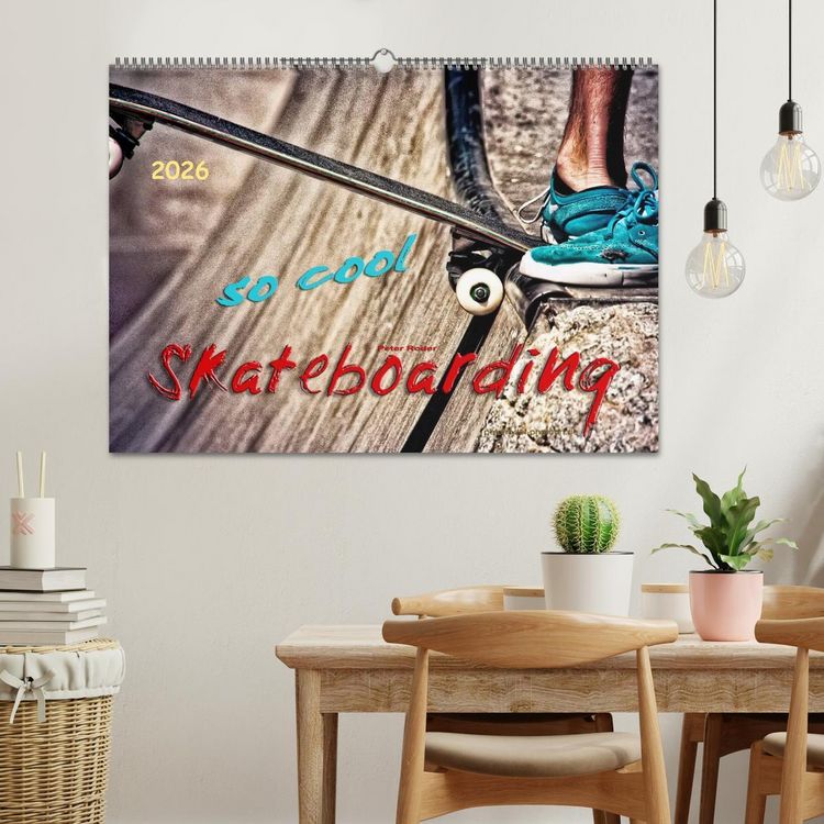 Produktbild: Skateboarding, so cool (Wandkalender 2026 DIN A2 quer), CALVENDO Monatskalender