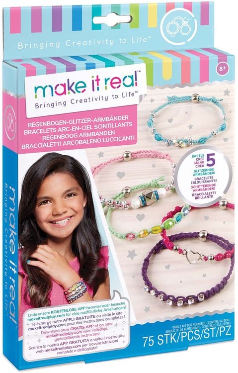 Produktbild: Make it Real - Regenbogen Glitzer Armbänder