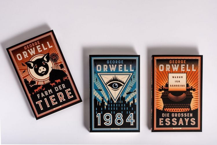 George Orwell, Die großen Werke. Farm der Tiere, 1984, Die großen Essays. Im Schuber