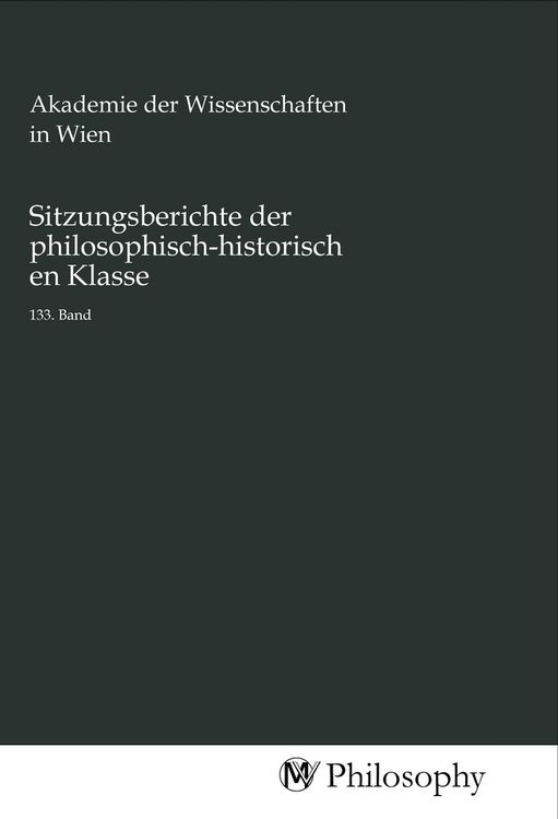 Produktbild: Sitzungsberichte der philosophisch-historischen Klasse