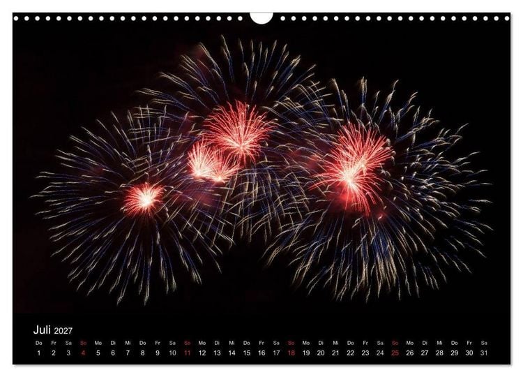 Produktbild: Feuerwerk (Wandkalender 2027 DIN A3 quer), CALVENDO Monatskalender