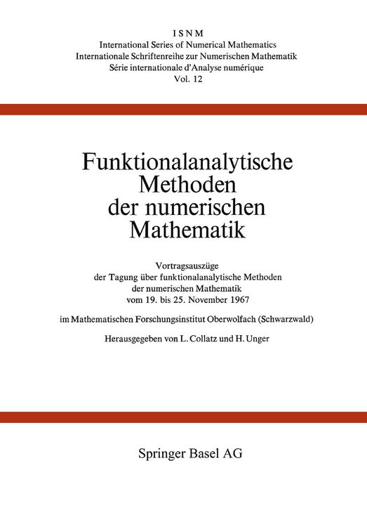 Produktbild: Funktionalanalytische Methoden der numerischen Mathematik