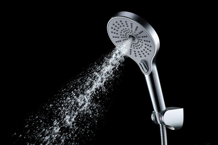 Produktbild: Duschkopf Mod. Ultimate Shower Chrom/Wei&szlig;, &Oslash; 13 cm