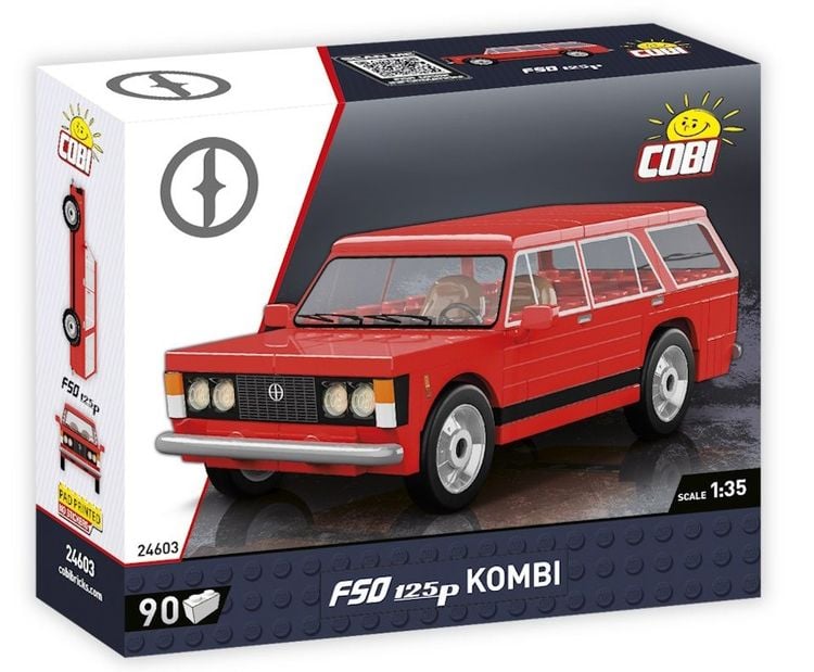 Produktbild: COBI Youngtimer 24603 - FSO125P Kombi, Bausatz 1:35, 90 Klemmbausteine