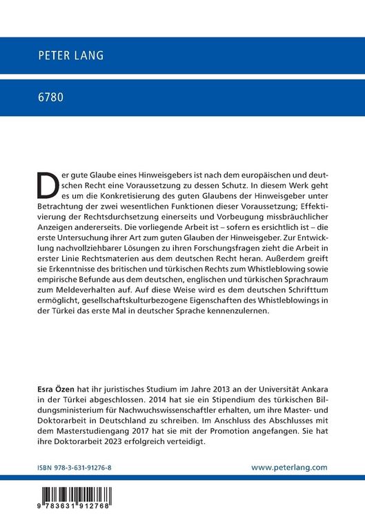 Produktbild: Der gute Glaube eines Whistleblowers