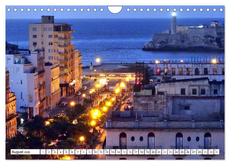 Produktbild: Havana by Night - Cuba's fascinating capital (Wall Calendar 2026 DIN A4 landscape), CALVENDO 12 Month Wall Calendar