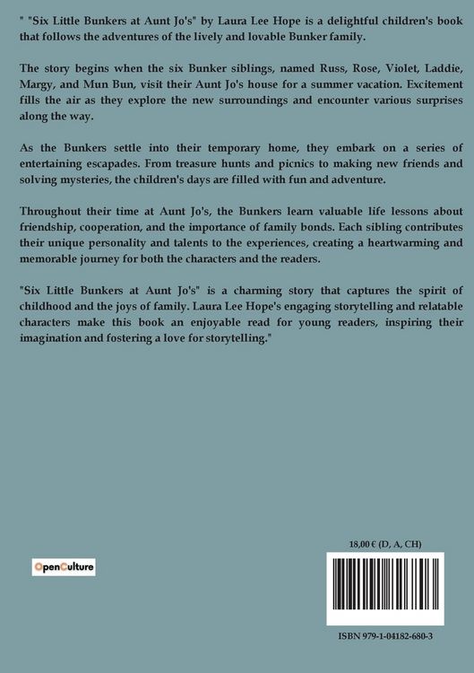Produktbild: Six Little Bunkers at Aunt Jo's