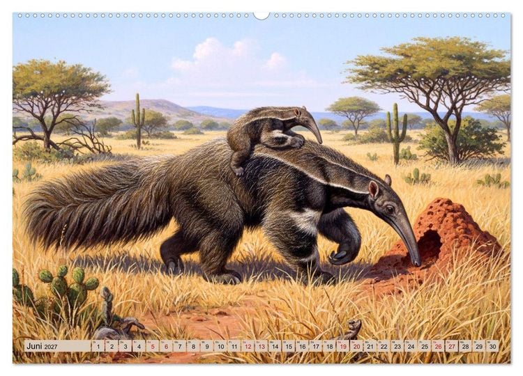 Produktbild: S&uuml;damerikas Tiere wie aus alten B&uuml;chern (hochwertiger Premium Wandkalender 2027 DIN A2 quer), Kunstdruck in Hochglanz