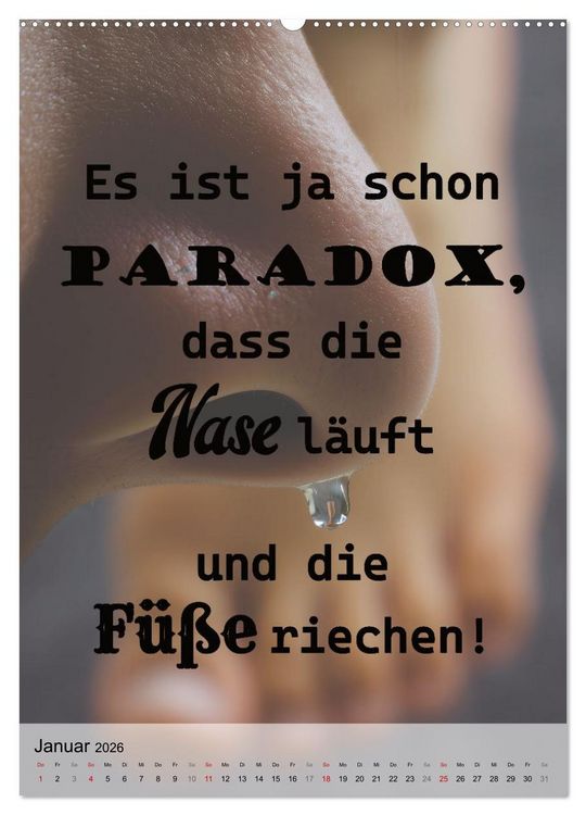 Produktbild: Paradoxien, Widerspr&uuml;che in sich (hochwertiger Premium Wandkalender 2026 DIN A2 hoch), Kunstdruck in Hochglanz