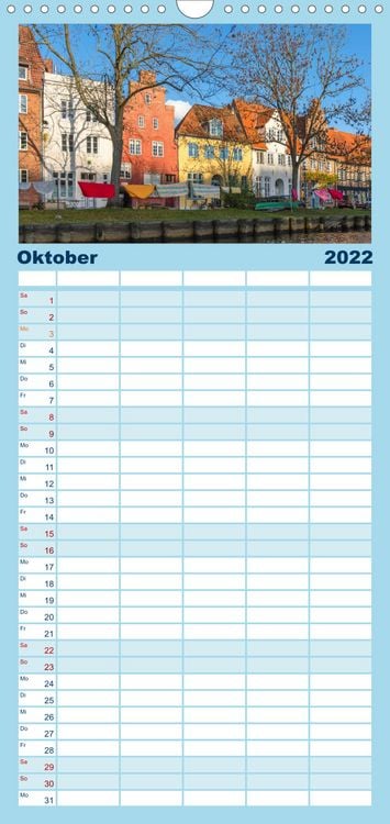 Produktbild: Familienplaner Ansichten der L&uuml;becker Altstadtinsel (Wandkalender 2022 , 21 cm x 45 cm, hoch)
