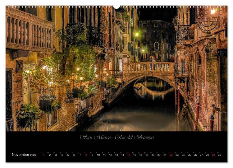 Produktbild: Venedig &ndash; La Serenissima (hochwertiger Premium Wandkalender 2026 DIN A2 quer), Kunstdruck in Hochglanz