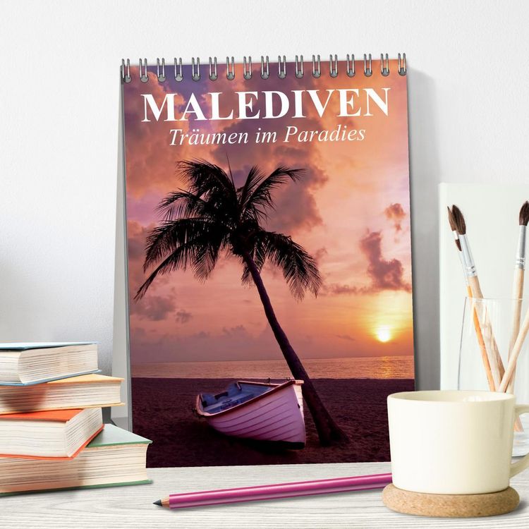 Produktbild: Malediven - Tr&auml;umen im Paradies (Tischkalender 2026 DIN A5 hoch), CALVENDO Monatskalender