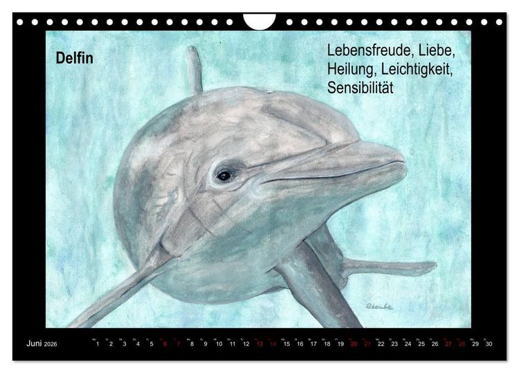 Produktbild: Krafttiere in Aquarell (Wandkalender 2026 DIN A4 quer), CALVENDO Monatskalender
