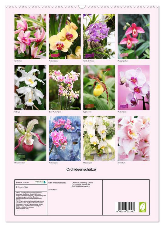 Produktbild: Orchideensch&auml;tze (hochwertiger Premium Wandkalender 2026 DIN A2 hoch), Kunstdruck in Hochglanz