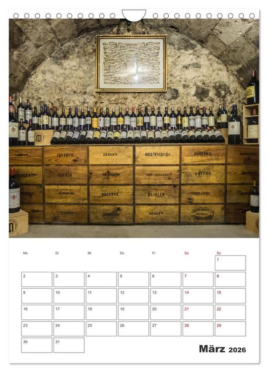 Produktbild: Weinkalender - f&uuml;r Kenner und Genie&szlig;er (Wandkalender 2026 DIN A4 hoch), CALVENDO Monatskalender