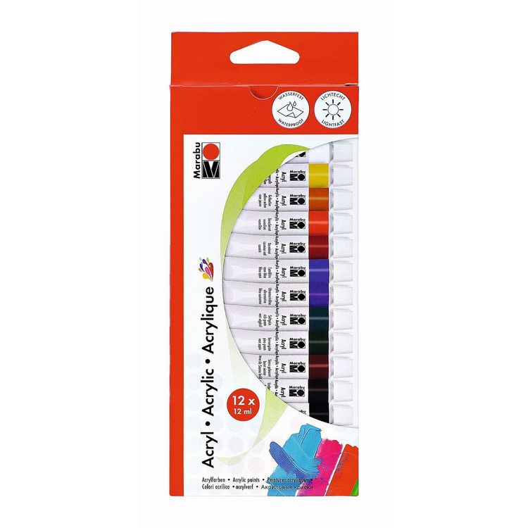 Produktbild: Marabu Acrylfarben Set 12x12ml