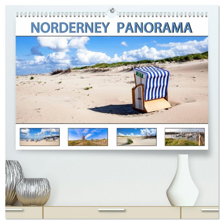 Produktbild: NORDERNEY PANORAMA (hochwertiger Premium Wandkalender 2026 DIN A2 quer), Kunstdruck in Hochglanz