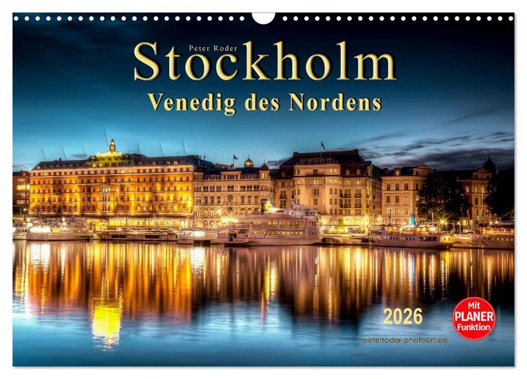 Produktbild: Stockholm - Venedig des Nordens (Wandkalender 2026 DIN A3 quer), CALVENDO Monatskalender