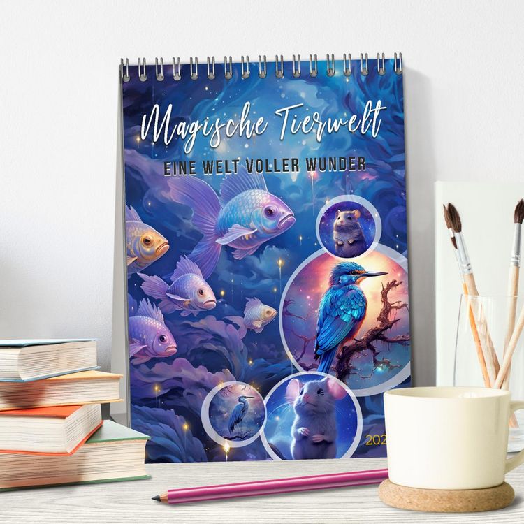 Produktbild: Magische Tierwelt (Tischkalender 2026 DIN A5 hoch), CALVENDO Monatskalender