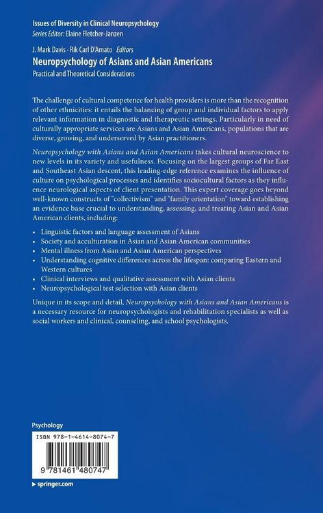 Produktbild: Neuropsychology of Asians and Asian-Americans