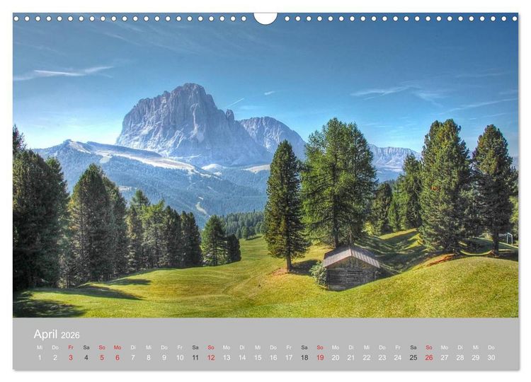 Produktbild: Giganten der Dolomiten - Die Dreitausender (Wandkalender 2026 DIN A3 quer), CALVENDO Monatskalender