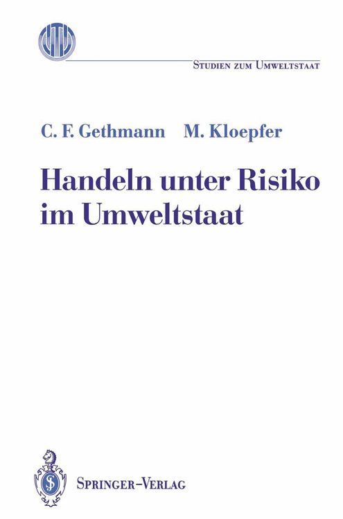 Produktbild: Handeln unter Risiko im Umweltstaat