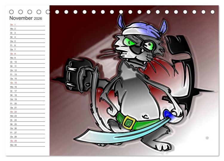 Produktbild: Alles f&uuml;r die Katz! Lustiger Katzen-Planer (Tischkalender 2026 DIN A5 quer), CALVENDO Monatskalender