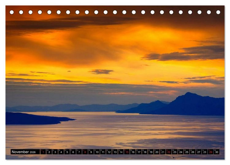 Produktbild: Makarska Riviera - Malerische Urlaubsorte in Dalmatien (Tischkalender 2026 DIN A5 quer), CALVENDO Monatskalender