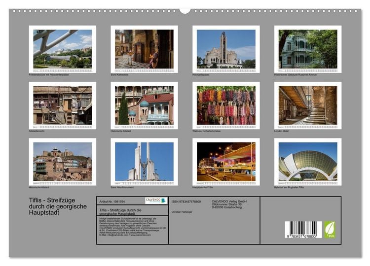 Produktbild: Tiflis - Streifz&uuml;ge durch die georgische Hauptstadt (hochwertiger Premium Wandkalender 2026 DIN A2 quer), Kunstdruck in Hochglanz