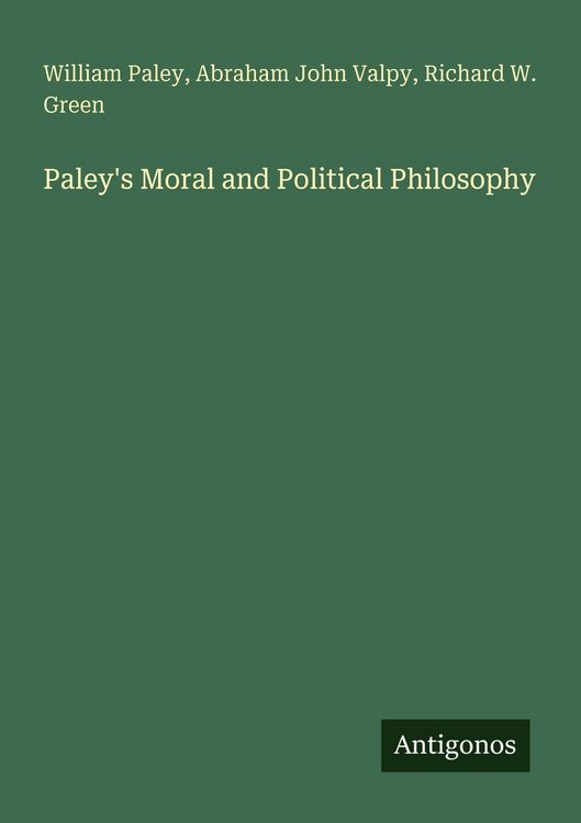 Produktbild: Paley's Moral and Political Philosophy