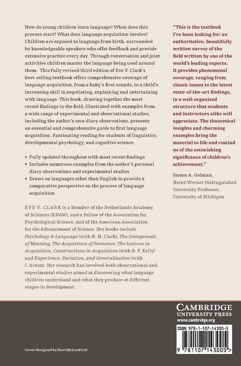 Produktbild: First Language Acquisition