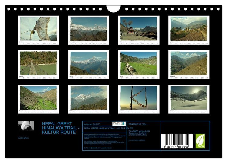 Produktbild: NEPAL GREAT HIMALAYA TRAIL - KULTUR ROUTE (Wandkalender 2026 DIN A4 quer), CALVENDO Monatskalender