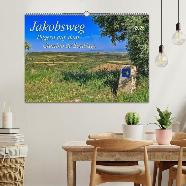 Produktbild: Jakobsweg - pilgern auf dem Camino de Santiago (Wandkalender 2026 DIN A2 quer), CALVENDO Monatskalender