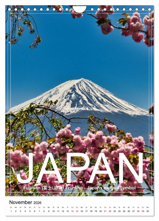 Produktbild: Japan PosterArt 2024 (Wandkalender 2026 DIN A4 hoch), CALVENDO Monatskalender
