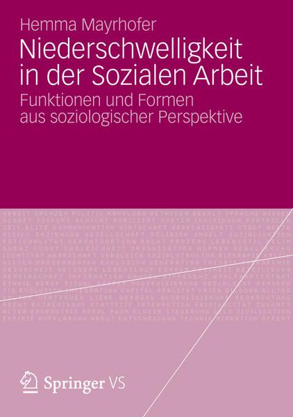 Produktbild: Niederschwelligkeit in der Sozialen Arbeit