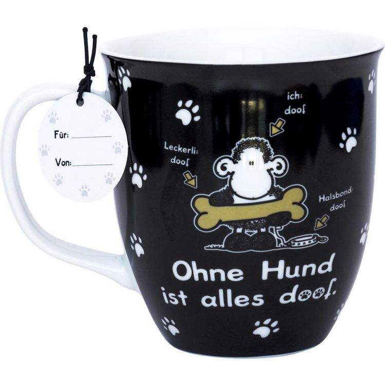 Tasse Humoristique Berger Allemand – Nur Mädchen Spielen Mit Einer Fusshupe – Blanc