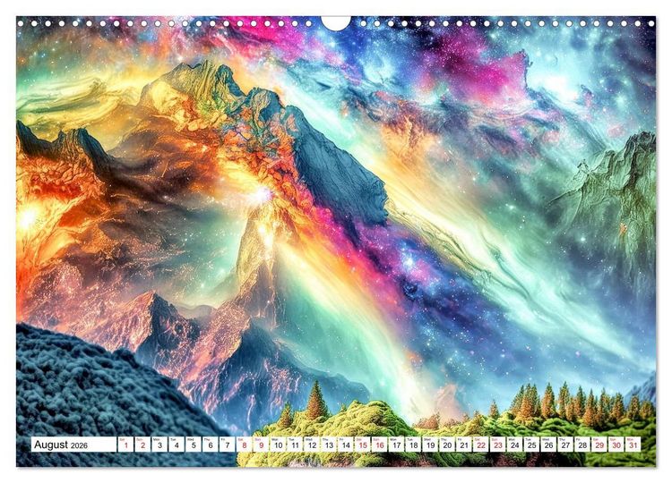 Produktbild: Psychedelic Landscapes (Wall Calendar 2026 DIN A3 landscape), CALVENDO 12 Month Wall Calendar
