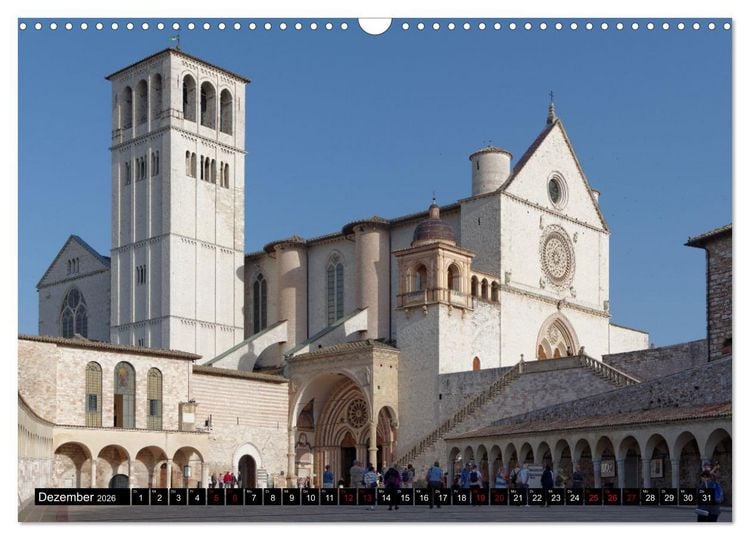 Produktbild: Assisi - Die Heimat des heiligen Franziskus und der heiligen Klara (Wandkalender 2026 DIN A3 quer), CALVENDO Monatskalender