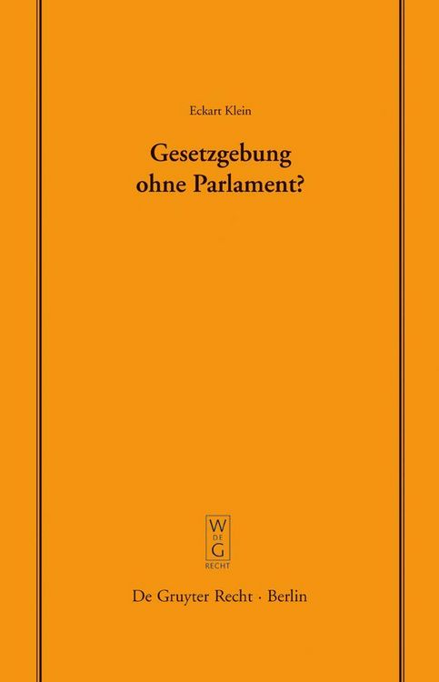 Produktbild: Gesetzgebung ohne Parlament?