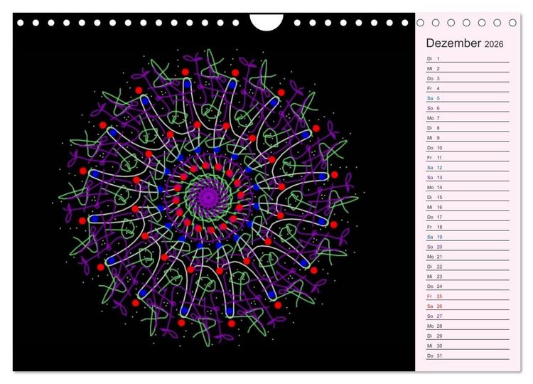 Produktbild: Filigran - Mandalas (Wandkalender 2026 DIN A4 quer), CALVENDO Monatskalender