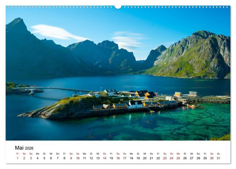 Produktbild: Atemberaubende Natur der Lofoten (hochwertiger Premium Wandkalender 2026 DIN A2 quer), Kunstdruck in Hochglanz
