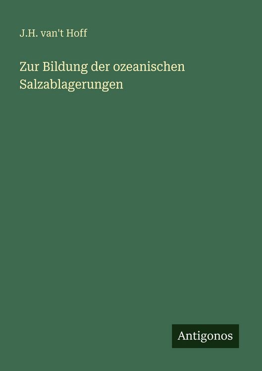 Produktbild: Zur Bildung der ozeanischen Salzablagerungen