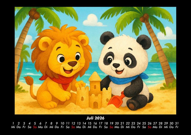 Produktbild: Buschi und Pippin - Abenteuer in Asien 2026 Fotokalender DIN A3